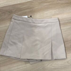 Zara Light Beige Tailored Skort